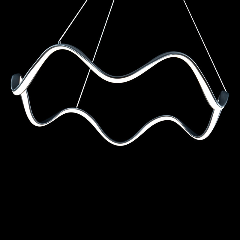 Luminaire suspendu 30 po à DEL Morae 3000K, Nickel brossé