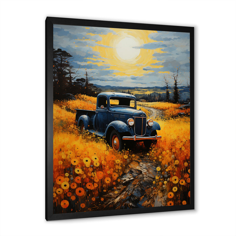Wytse Pickup Truck Rustic Rides III, Cadre photo noir, H 32 po x l 16 po x P 1 po