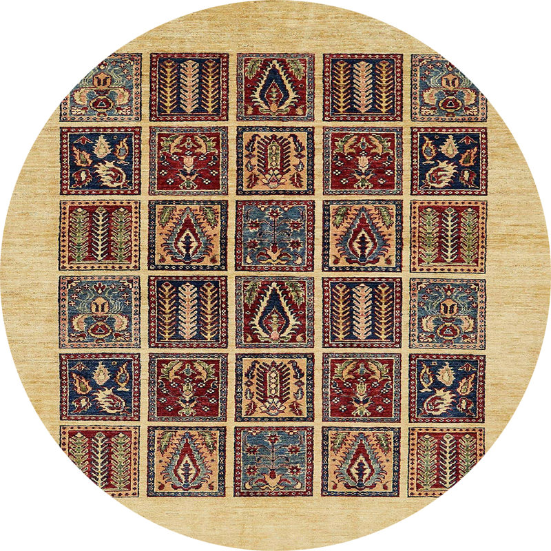 Tapis abstrait moderne 606, Rond 8 pi