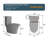 Yingze 1.28 Gallons GPF Elongated Comfort Height Floor-Mounted One-Piece Toilet (Seat Included),GREY-131562880