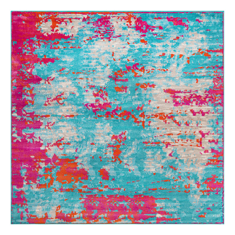 Abstract Indoor Rug, Square 10'