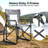  Outdoor Folding Rocking Camping Chair, Portable Mesh Lawn Chairs with Comfortable Mesh Backrest, Waterproof Armrests and Sturdy Frame-636590917