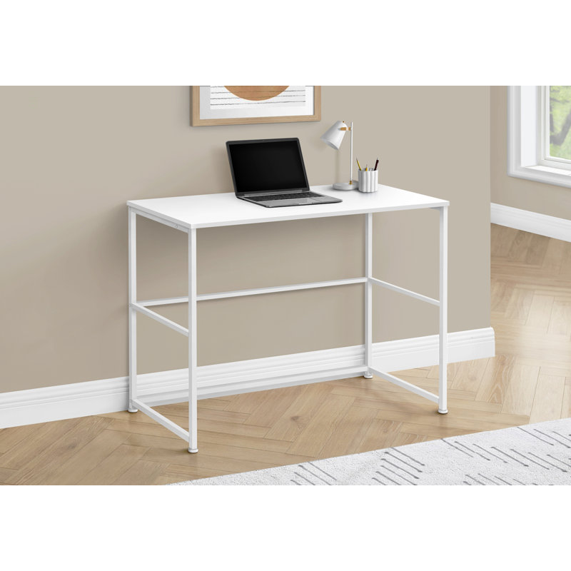 Bureau d'ordinateur, bureau personnel, ordinateur portable, installation à gauche, à droite, tiroirs de rangement, L 40 po, métal stratifié, contemporain, moderne