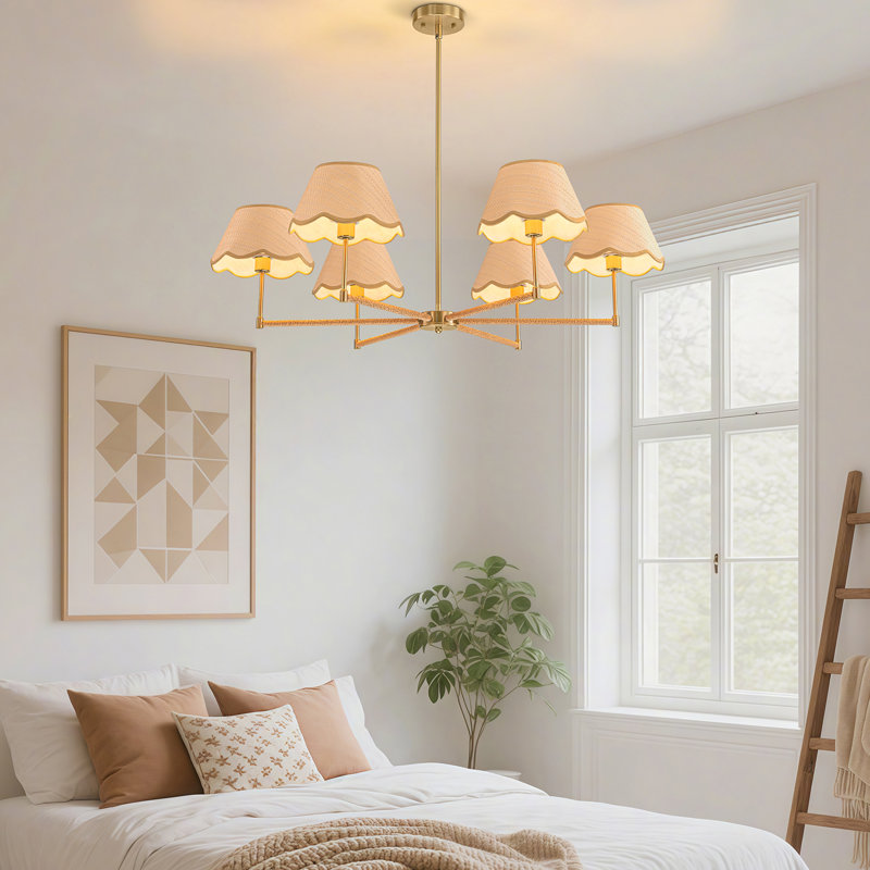 Lustre 6 lumières à la main Boho 
