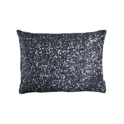 Jewel Sequined Feather Throw Pillow