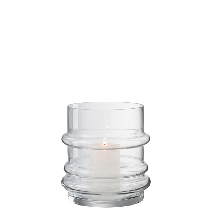 Slavens Glass Table Vase 1, 15cm H x 14cm W x 14cm D