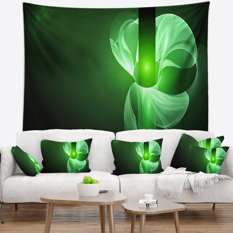 Tapisserie d’illustration abstraite florale florale, H 32 po x l 39 po