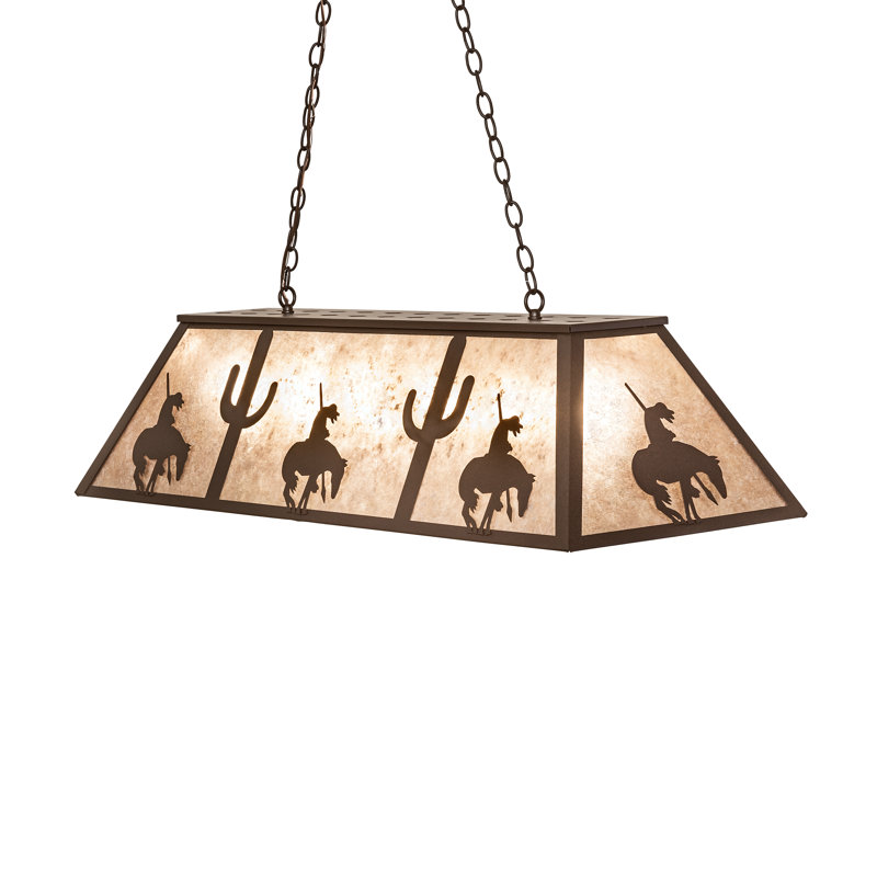 Luminaire suspendu géométrique pour table de billard 6 lumières Old Forge