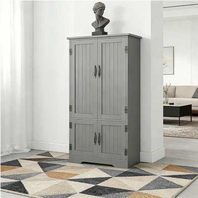 Freestanding Kitchen Pantry Cabinet, Accent Floor Storage Cabinet
