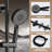 10" Four Functions Shower System, Solid Brass Shower Head, 3 Functions Hand Shower, Tub Spout, Bidet Sprayer, Bathtub Shower Faucet with Rough-in Valve-99341558