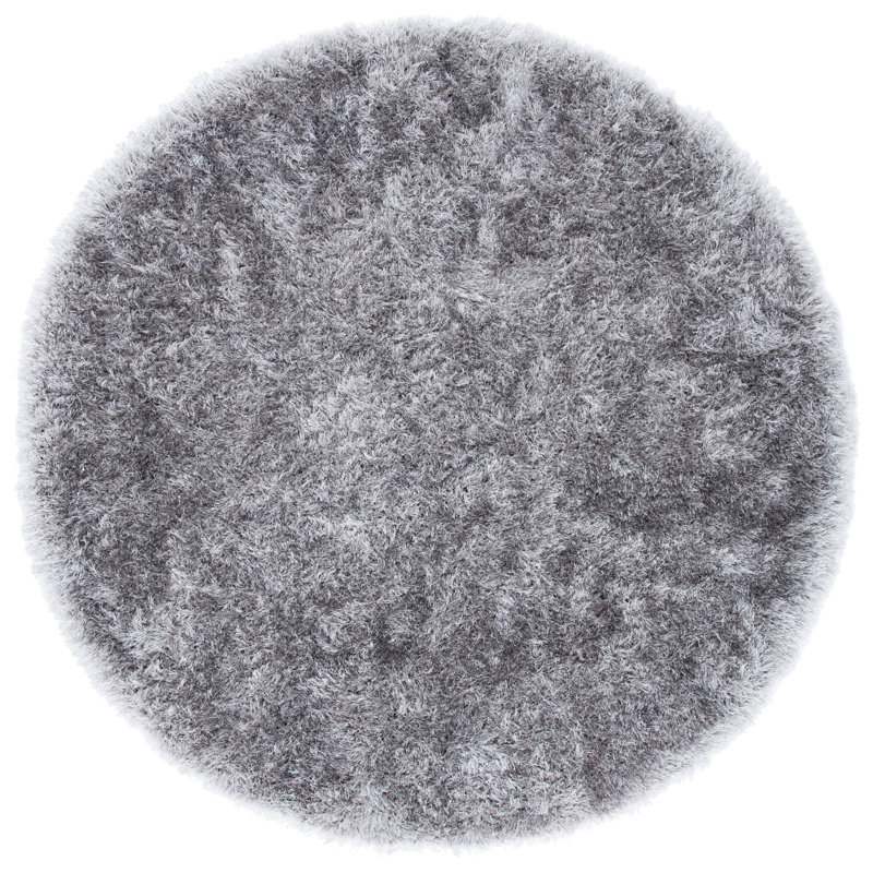 Bernelda Shag Performance Solid Color Rug, Round 5'