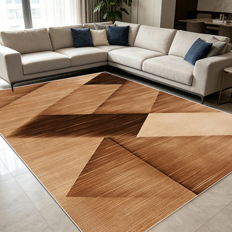 1PC Geometric Herringbone Wood Grain area rugs for Living Room, Soft and Comfortable, Suitable for all seasons, easy-to-maintain, machine washable Indoor floor mat, Under Table Farmhouse suitable for dining room, bedroom, entryway, home office,
