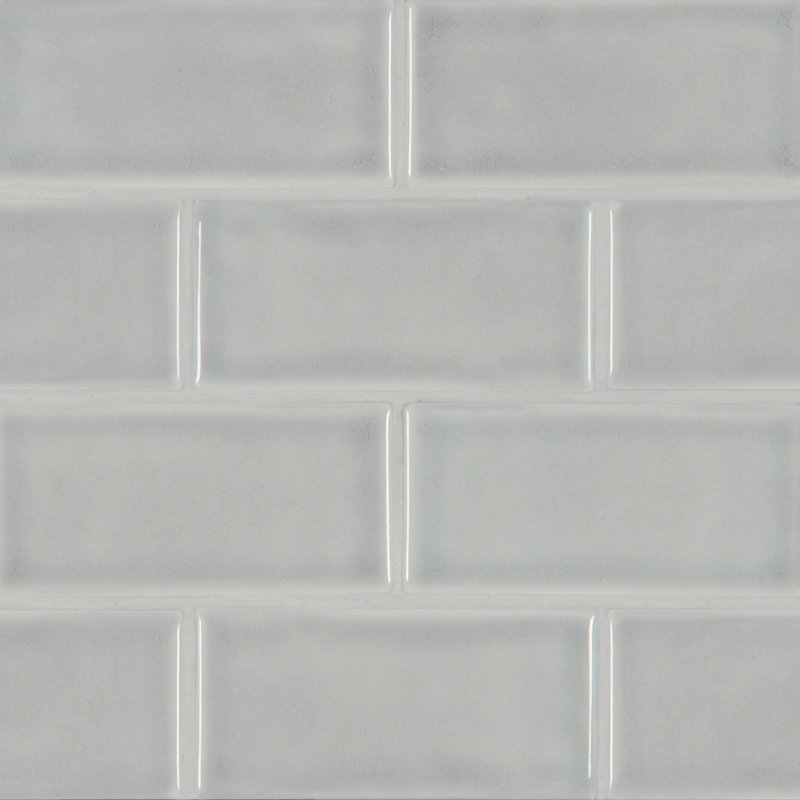 Carreau de mosaïque murale en céramique brillante 3 po x 6 po Subway, Featherstone