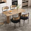 Velvet Upholstered Side Chair in Black