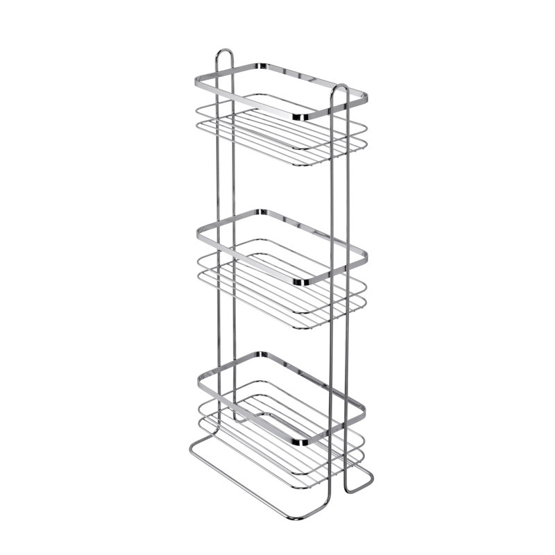 Metal 3 Compartment Freestanding Storage Basket