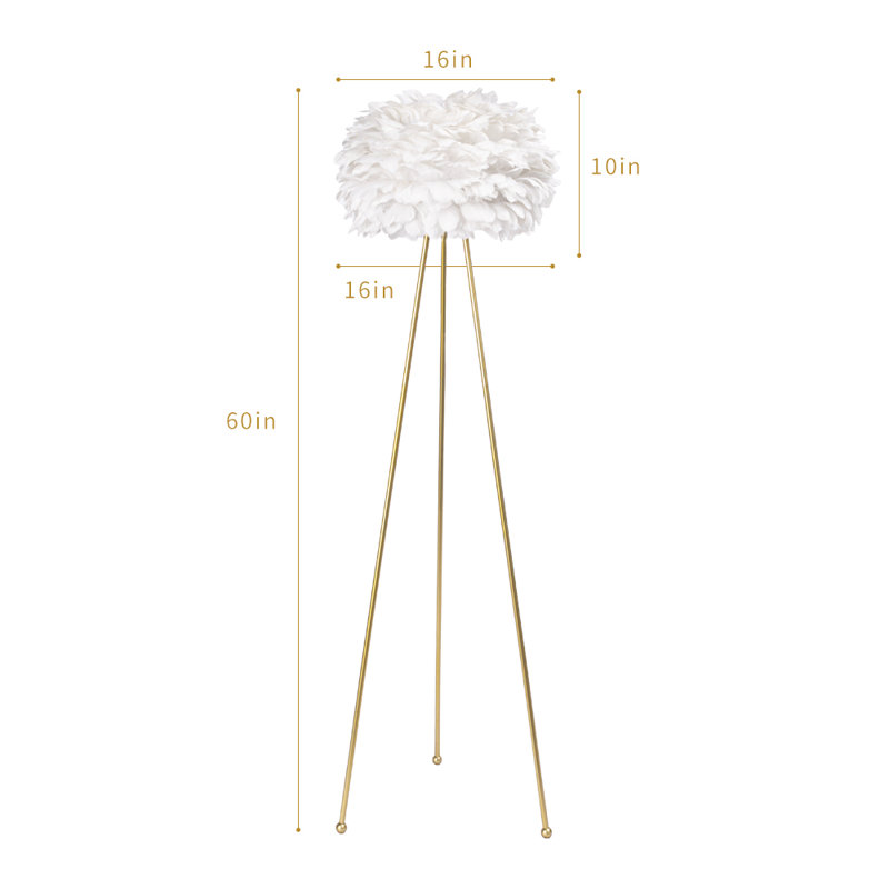 Lampe trépied 60 "Etta Avenue ™, Blanc