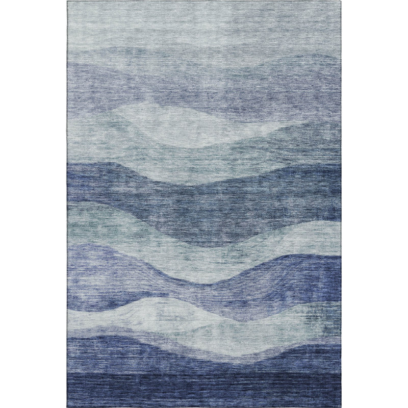Premium Machine Washable Krause AMF1141 Swirls Rug, Rectangle 10 pi x 14 pi