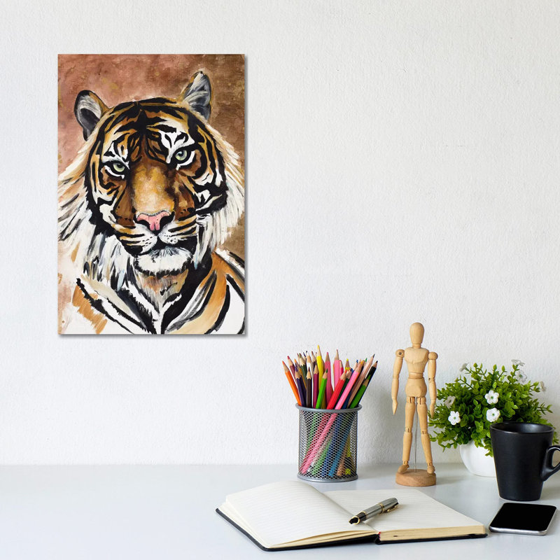 Tiger 1 Piece Wrapped Canvas Painting, 20.32 cm H x 30.48 cm W