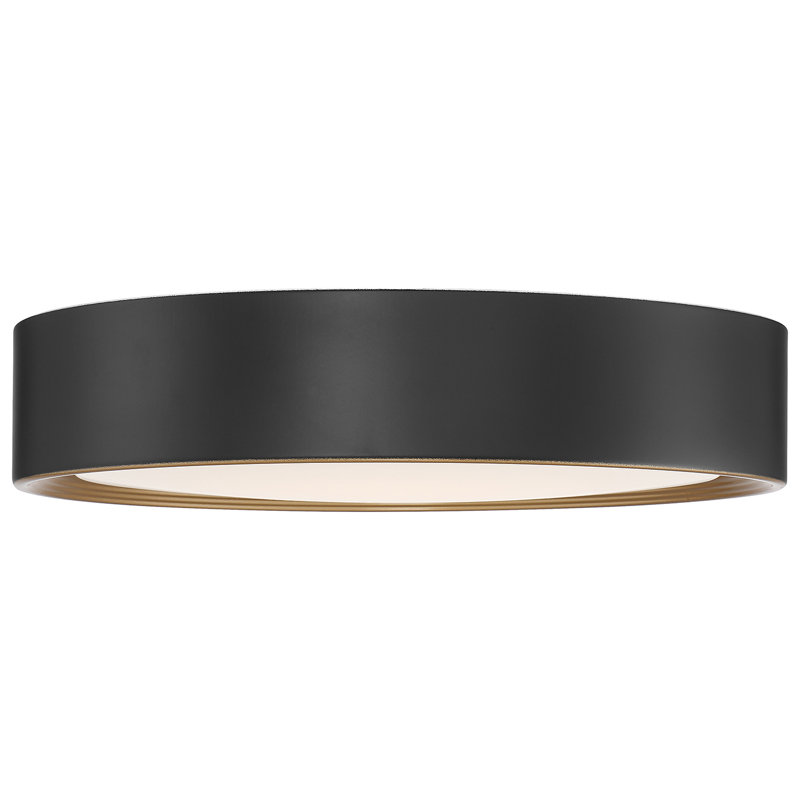 Courtois Acrylic Flush Mount, 3.25" H x 15.75" W x 15.75" D, 3000K, Matte Black