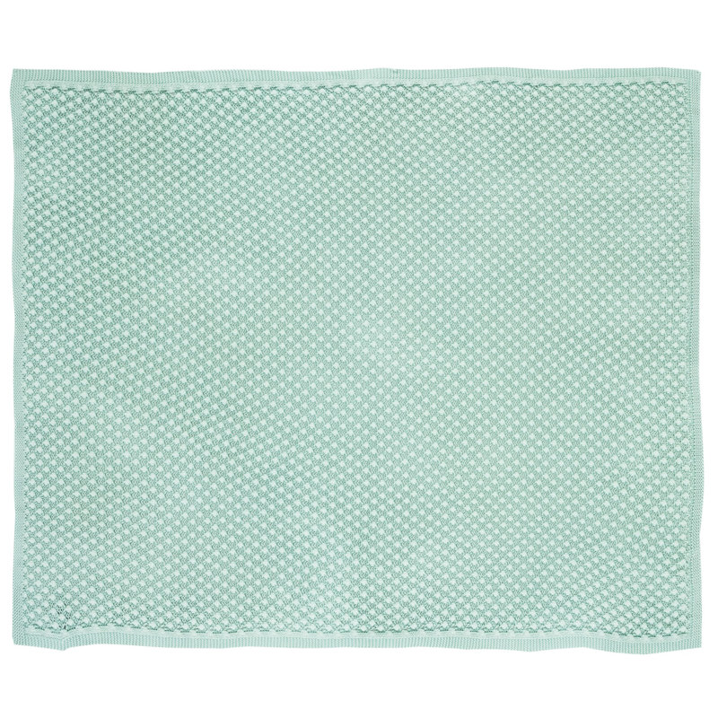 Sage Knitted Cotton Throw Blanket 24" x 17"