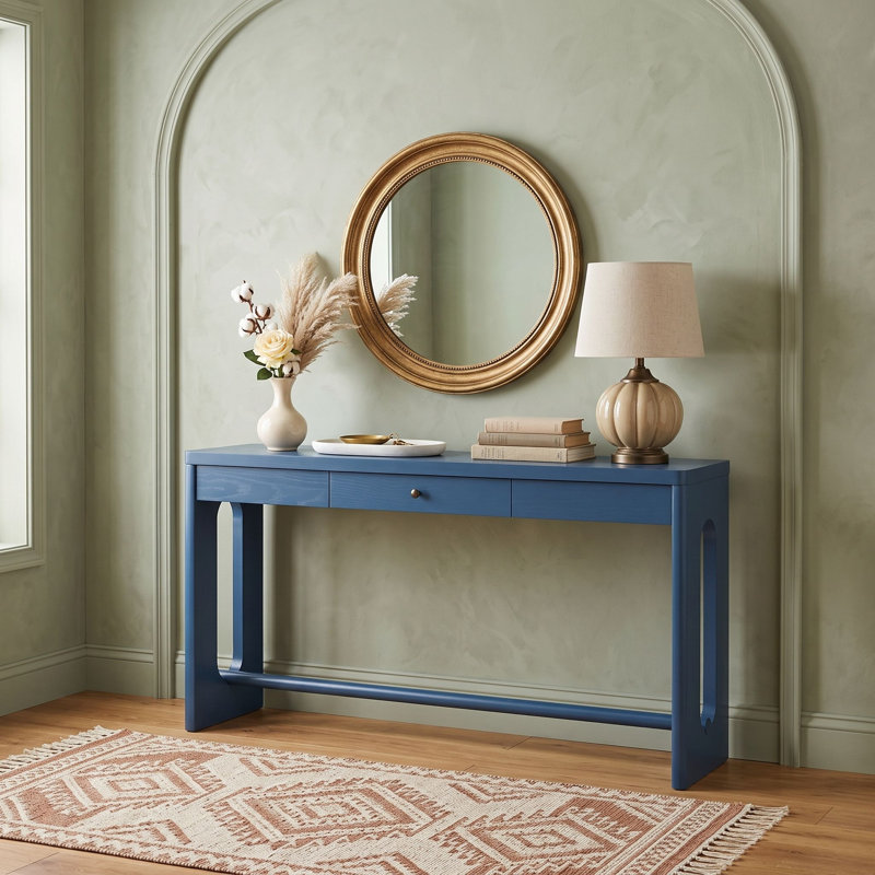 Console en bois avec tiroir, Marine