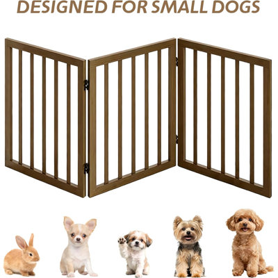 3 Panel Freestanding Foldable Pet Gate, Indoor Dog Safety Barrier
