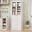 Armoire de cuisine Makry en métal - 72 po de hauteur 2 portes 5 tablettes réglables