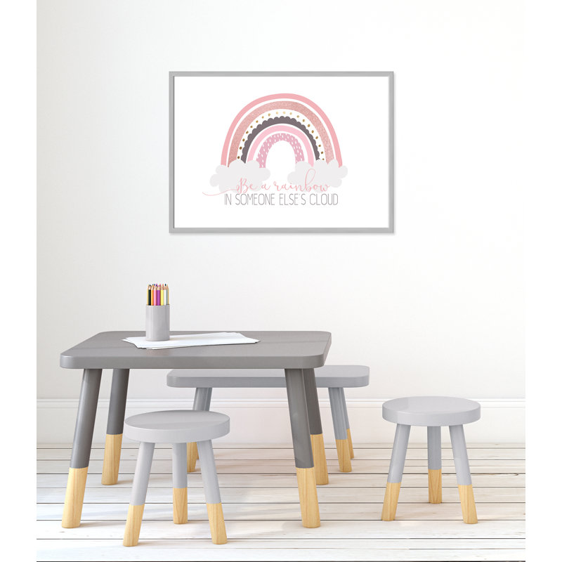 Être un arc-en-ciel, H 25,5 po x l 35,5 po x P 1,19 po, Encadré de boîte argent