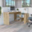 Bureau en L Desti, bureau, chêne clair