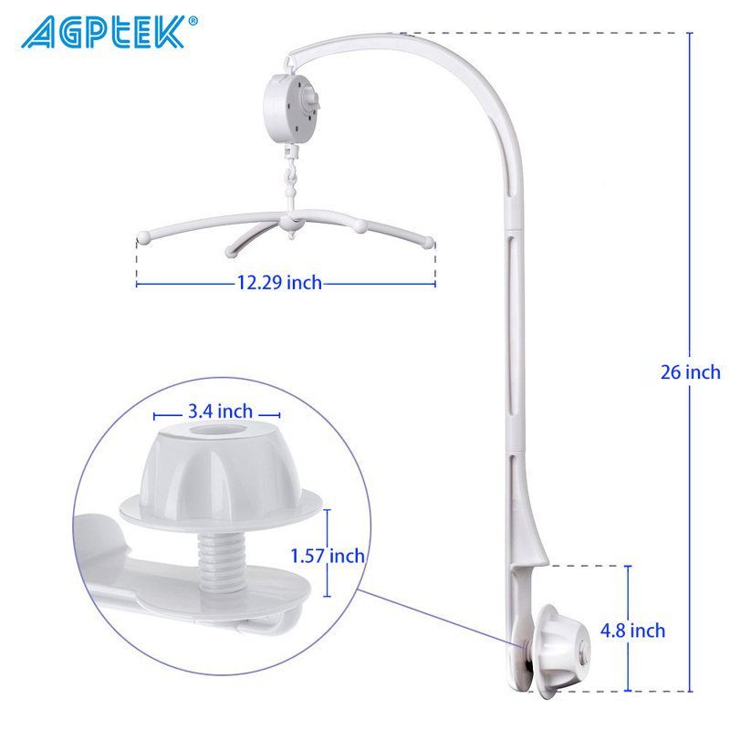 Support mobile pour lit de bébé