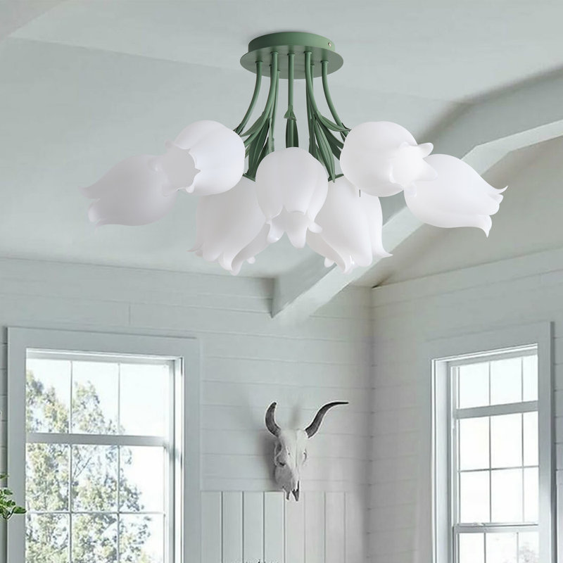 Plafonnier semi-encastré 9 lumières G9