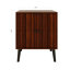 Table de chevet pratique à 2 tiroirs couleur café, bois d'ingénierie, table de chevet avec solution de rangement pour chambre à coucher, ton de bois brun, choix du décorateur
