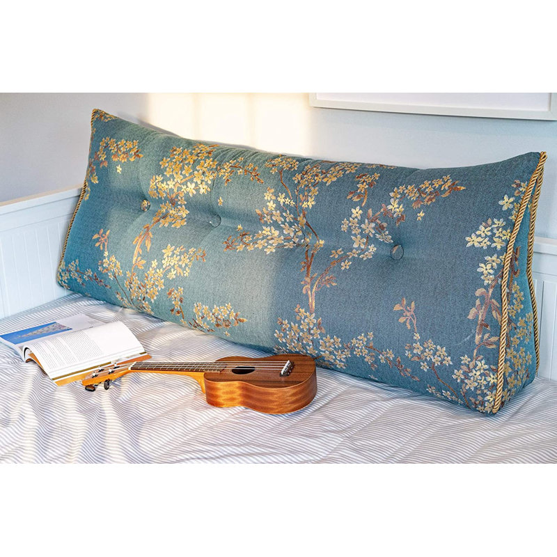 Coussin de soutien de dossier triangulaire en polyester, Lit double