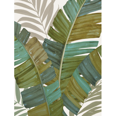 «Watercolor Banana Leaves 2 on Canvas» par Cat Thurman Designs, reproduction