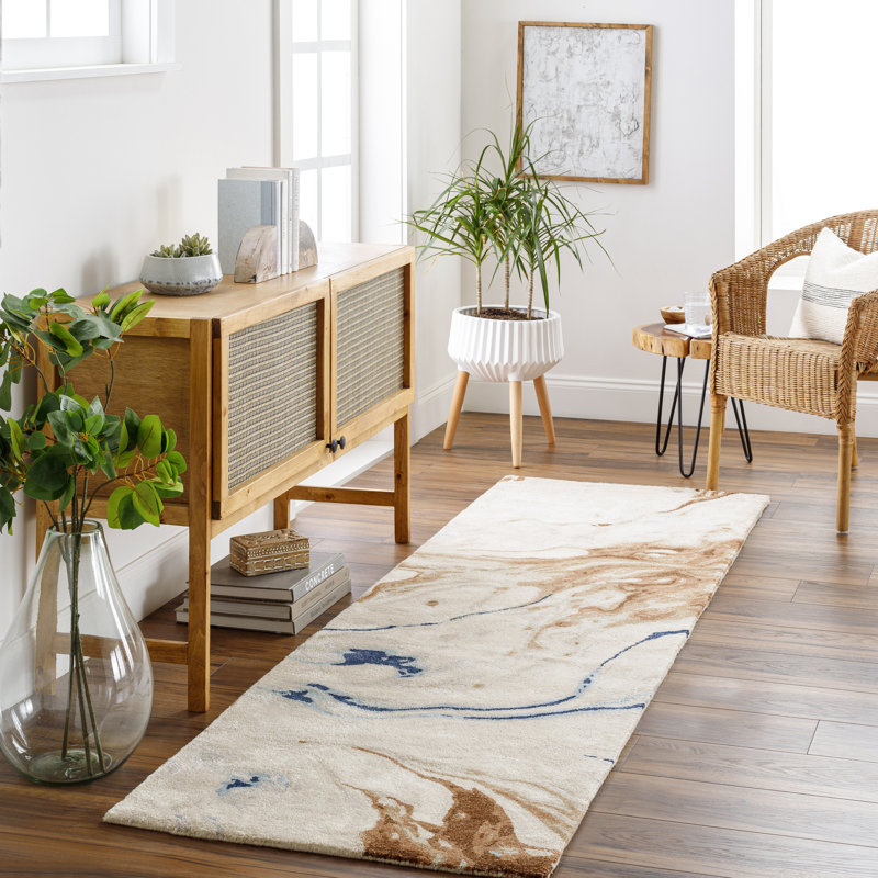 Kavita Hand Tufted Abstract Indoor Rug, Round 8'