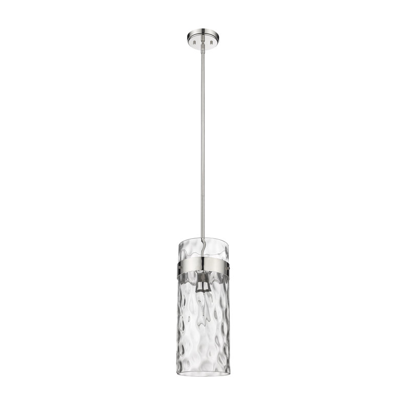 Luminaire suspendu 1 lumière Aultman, Nickel poli