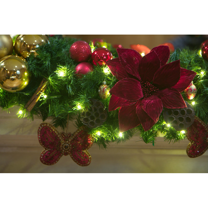 135cm Lighted Faux Pine Garland with Lights