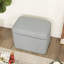 Repose-pieds de rangement en lin 21 po