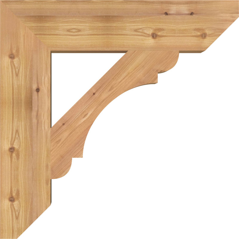 Support en bois / corbeau, Cèdre rouge de l'Ouest (lisse), H 26 po x l 5,5 po x P 26 po