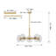 Luminaire suspendu en or de conception moderne pour les maisons en fer style Mid-Century