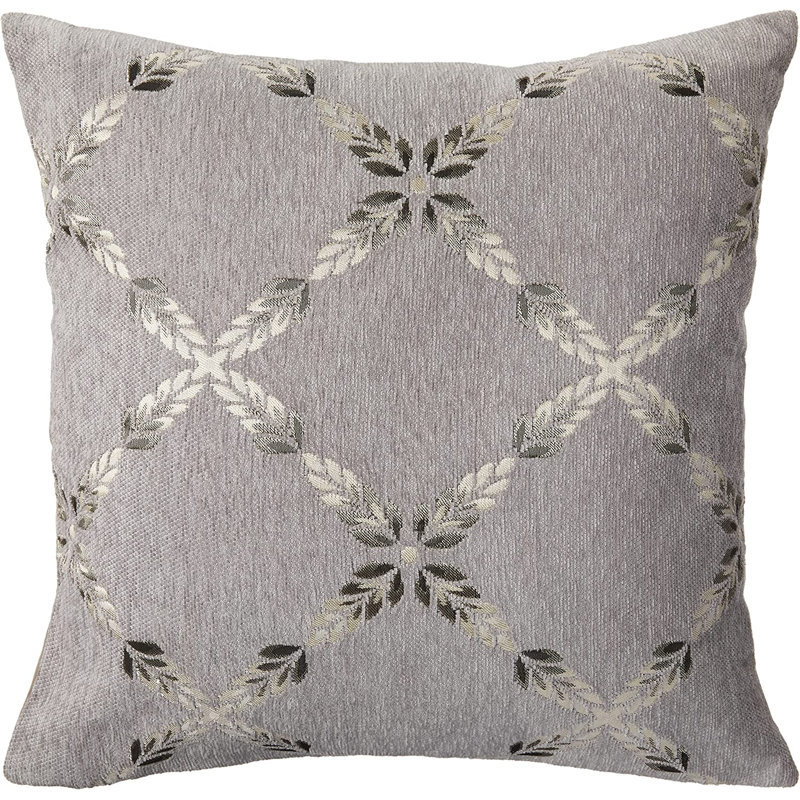Pacifica Diamonds Pattern Throw Pillow, Silver