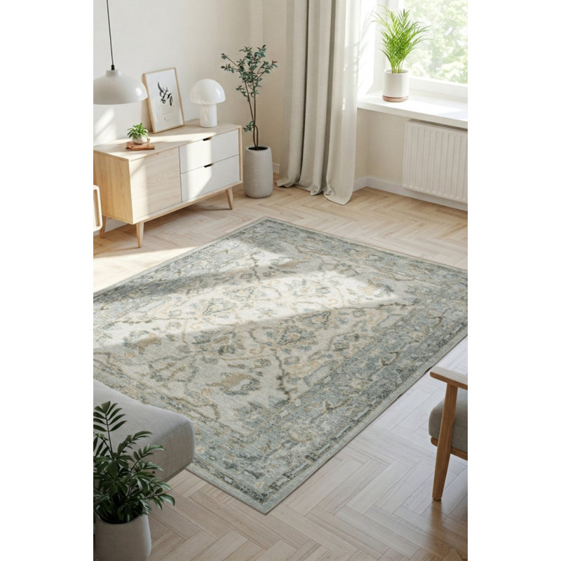 Tapis à motif tissé en chenille relique, Tapis de couloir 2 pi 6 po x 7 pi 7 po