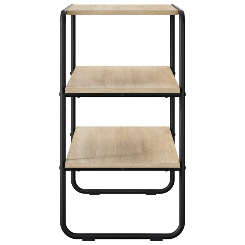 Console Table, 75cm H x 100cm W x 41cm D, Sonoma Oak / Black, Sonoma Oak