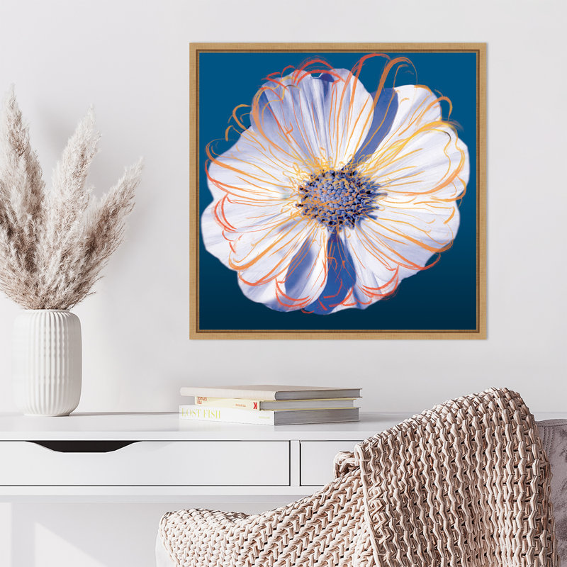«Flower Pop Pastel II» par Marie Elaine Cusson, reproduction d'art sur toile encadrée, H 22 po x l 22 po