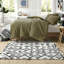 Cozy Cotton Green Bedding Sets, Waffle Texture Comfort For Home