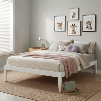 Marialana Contemporary Solid Wood Platform Bed with 13 Support Slats