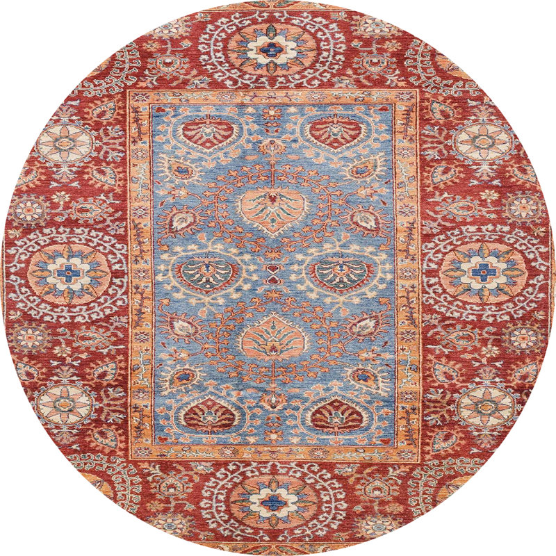 Tapis abstrait moderne 3751ABS3755, Rond 7 pi