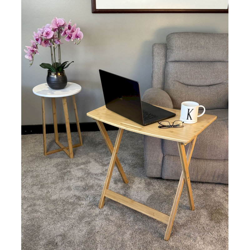 Table personnelle pliante en bambou massif, Naturel