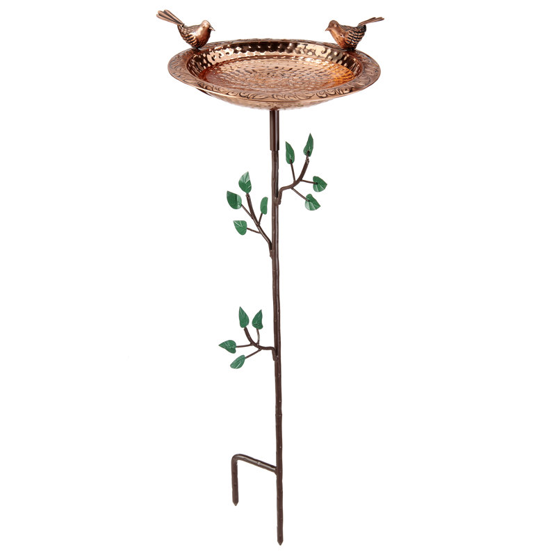 Bain d'oiseaux sur le thème du cuivre pur