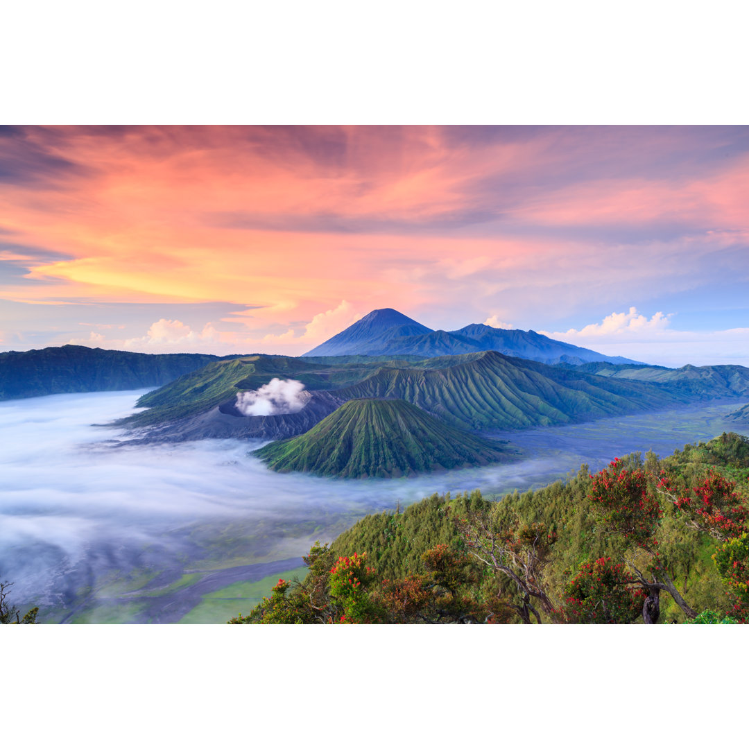 Leinwandbild Vulkan Mount Bromo, Ost-Java, Surabuya, Indonesien